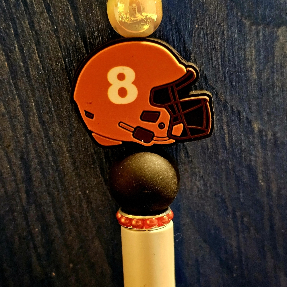 NFL Cleveland Browns Sparkly/Blingy Custom Created Super Fan Beaded Pen